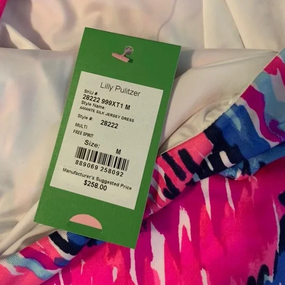 Lilly Pulitzer Amante Silk Dress Size Large - Picture 6 of 6